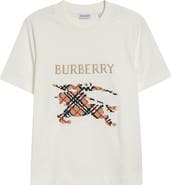 Burberry Equestrian Knight Design Cross Stitch Embroidered T-Shirt