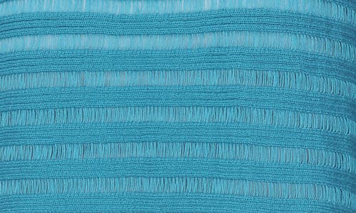 Rain And Rose Fringe Short Sleeve Sweater In Teal