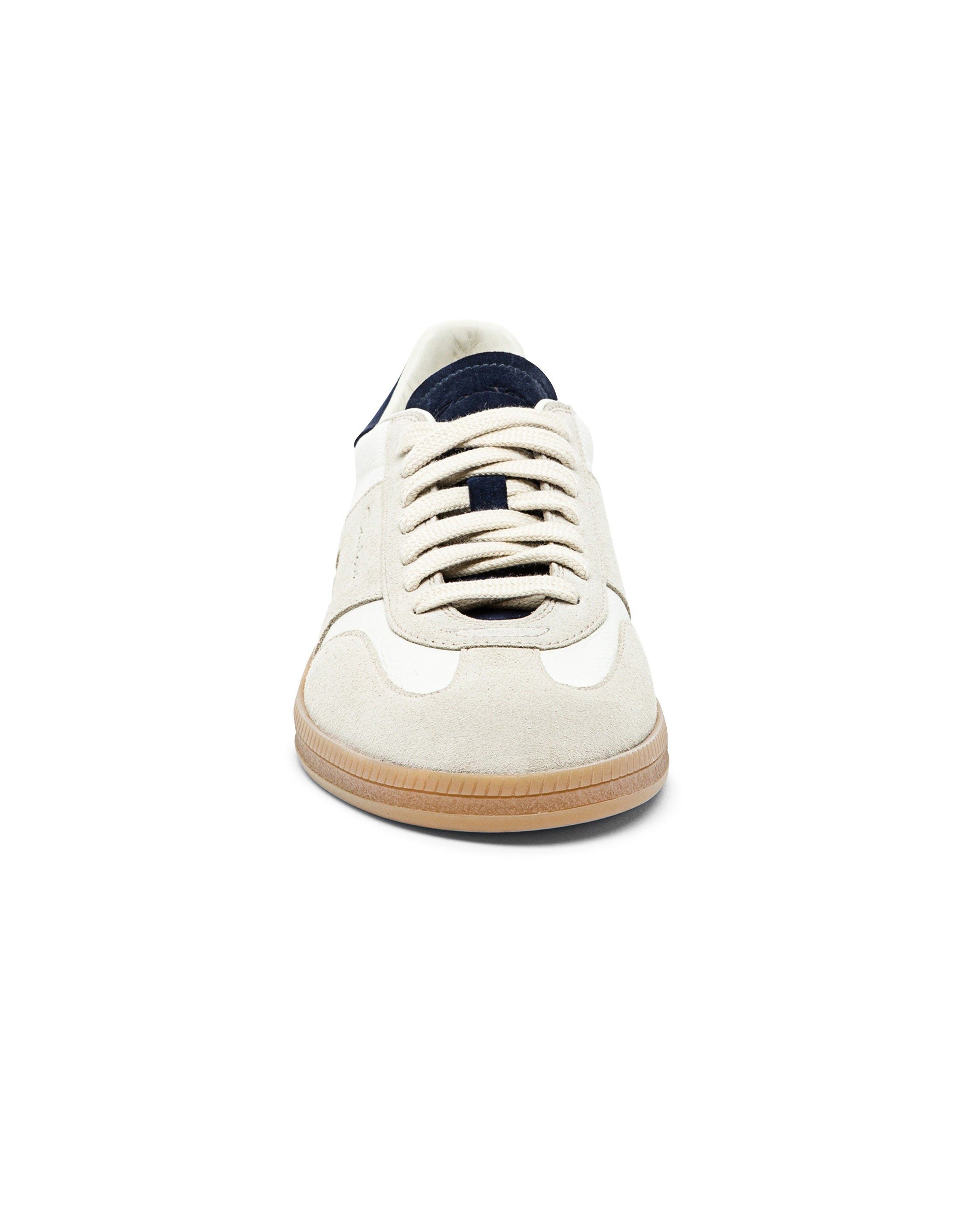 Santoni Women's Leather Sneaker, Alternate, color, White And Blue