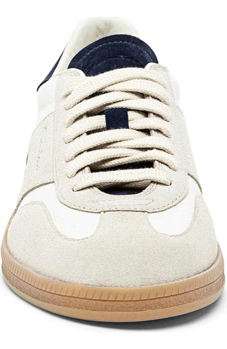Santoni Women's Leather Sneaker, Alternate, color, White And Blue