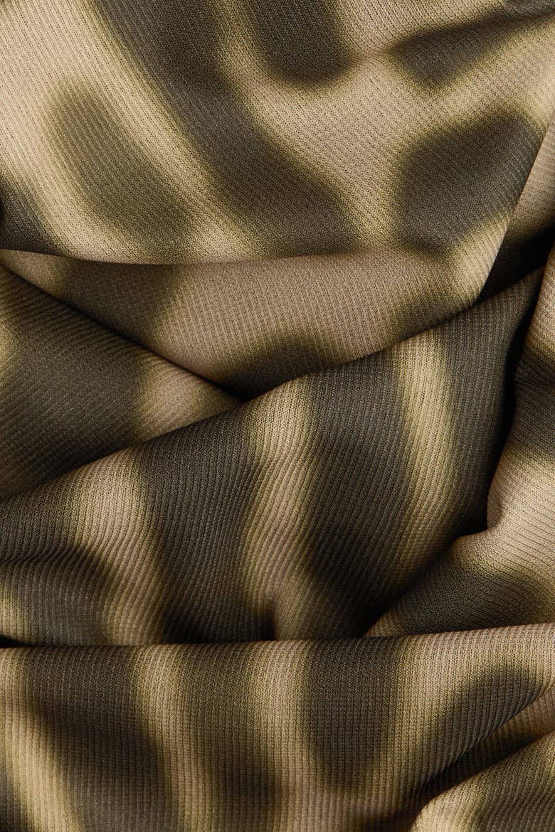Cowl-neck Maxi Dress, Alternate, color, Dark khaki green/animal print