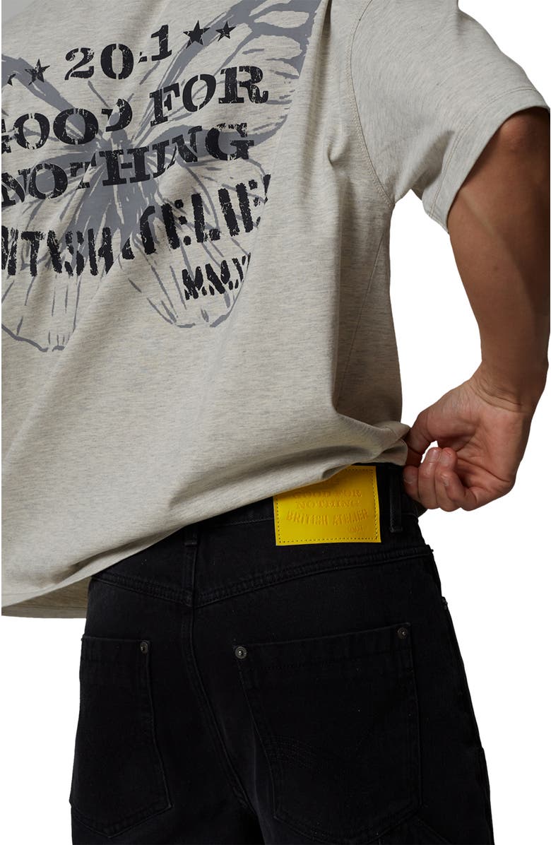 Good For Nothing Carpenter Denim Shorts., Alternate, color, Black