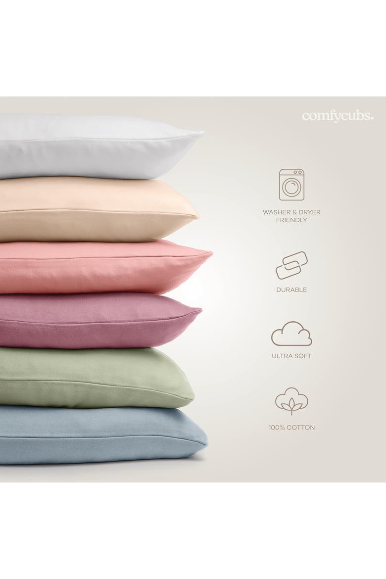 Toddler Pillows with Soft Cotton Pillow Case, Alternate, color, Mauve