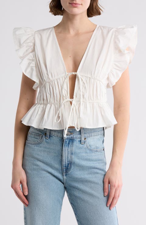 Ruffle Shoulder Top