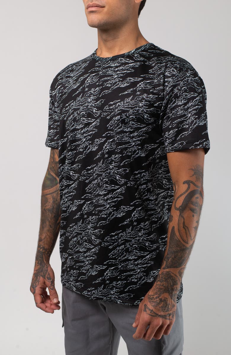 VAST Aqua Terra Shadow Camo Tech Performance T-Shirt, Alternate, color, Black