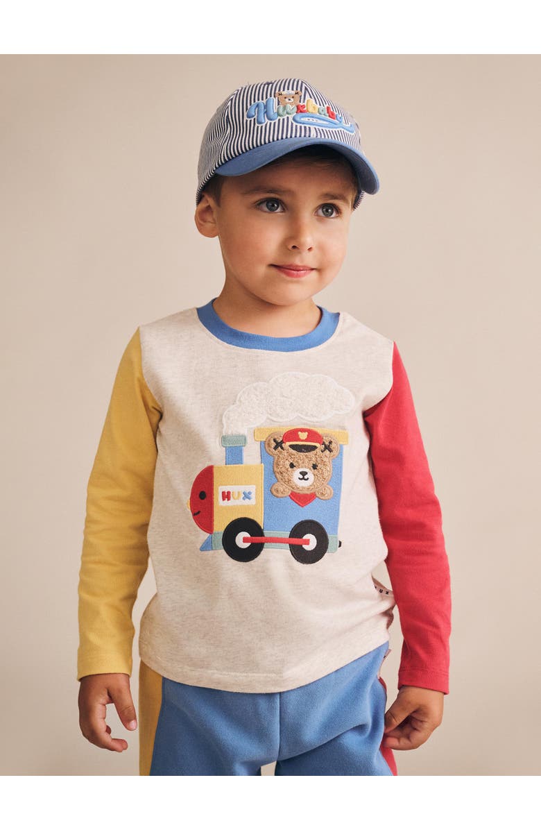 Huxbaby Choo Choo Huxbear Longsleeve Top, Alternate, color, Multi