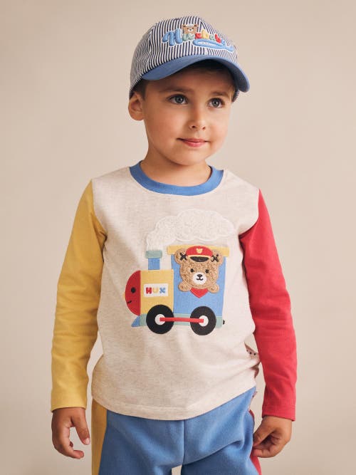 Huxbaby Choo Choo Huxbear Longsleeve Top In White