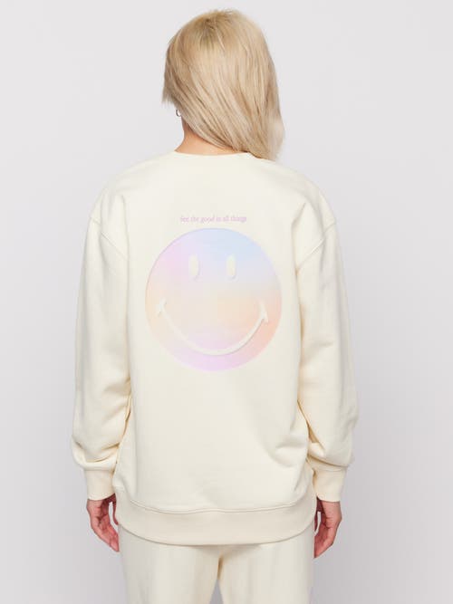 Samii Ryan Smiley Radiate Happiness Crewneck In Bone