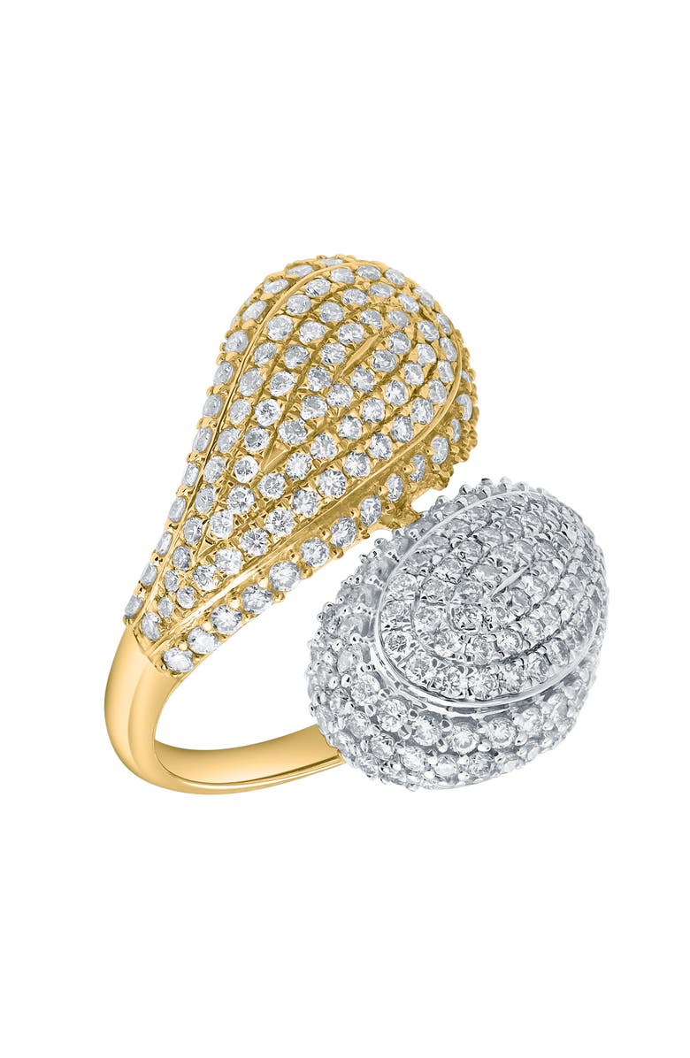 LuvMyJewelry Sable 2.15 Ct 14K Gold Two Tone Pave Diamond Ring, Alternate, color, 14K Yellow Gold