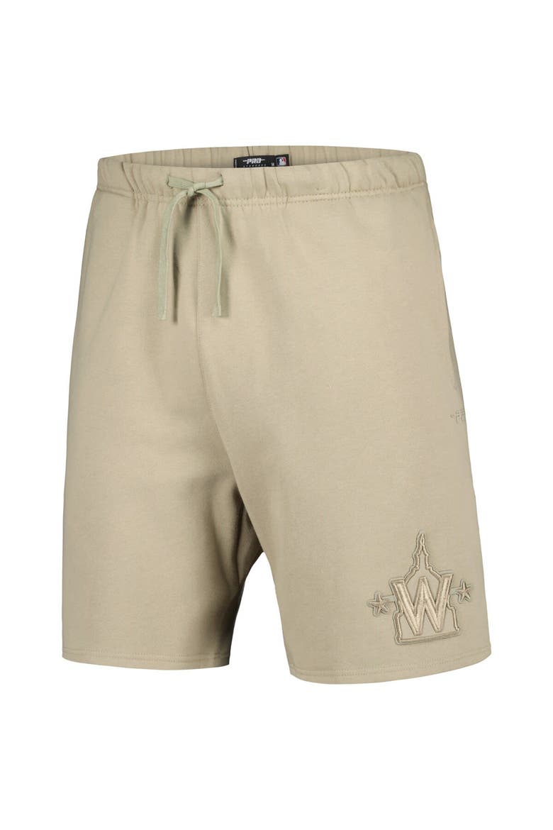 Men's Pro Standard Pewter Washington Nationals Neutral Fleece Shorts, Alternate, color, Pewter