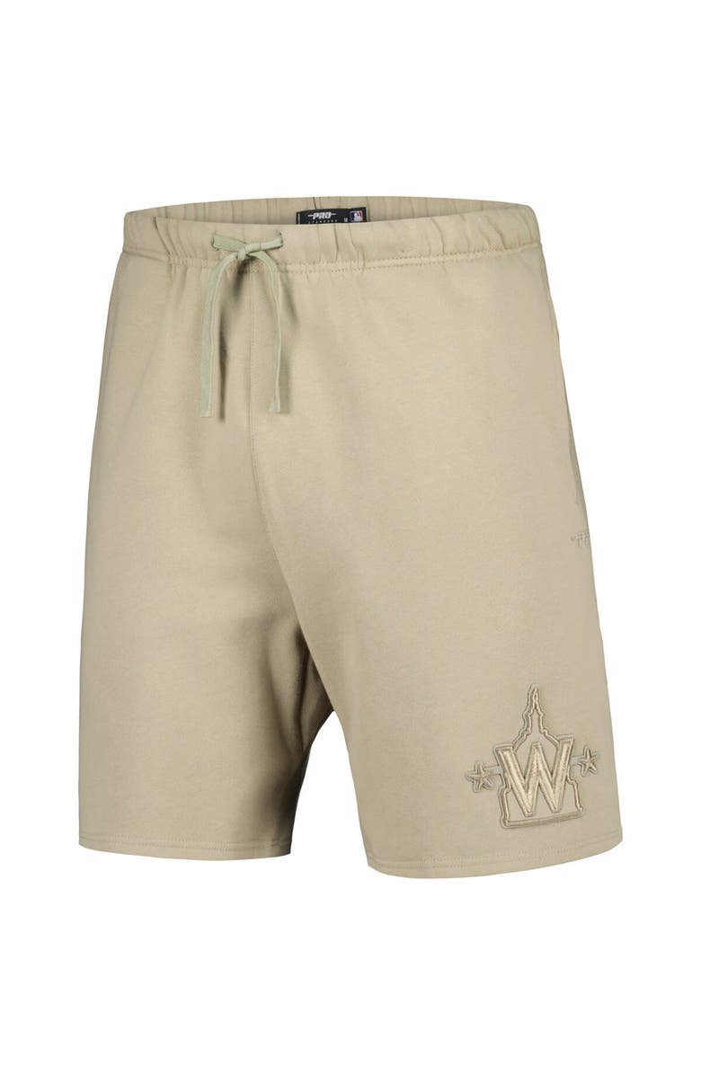 PRO STANDARD Men's Pro Standard Pewter Washington Nationals Neutral Fleece Shorts, Alternate, color, Pewter