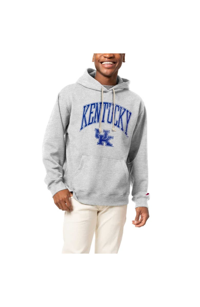 LEAGUE COLLEGIATE WEAR Men's League Collegiate Wear Heather Gray Kentucky Wildcats Tall Arch Essential Pullover Hoodie, Alternate, color, Heather Gray