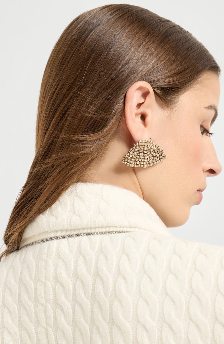 Brunello Cucinelli Cashmere cable knit blazer, Alternate, color, White