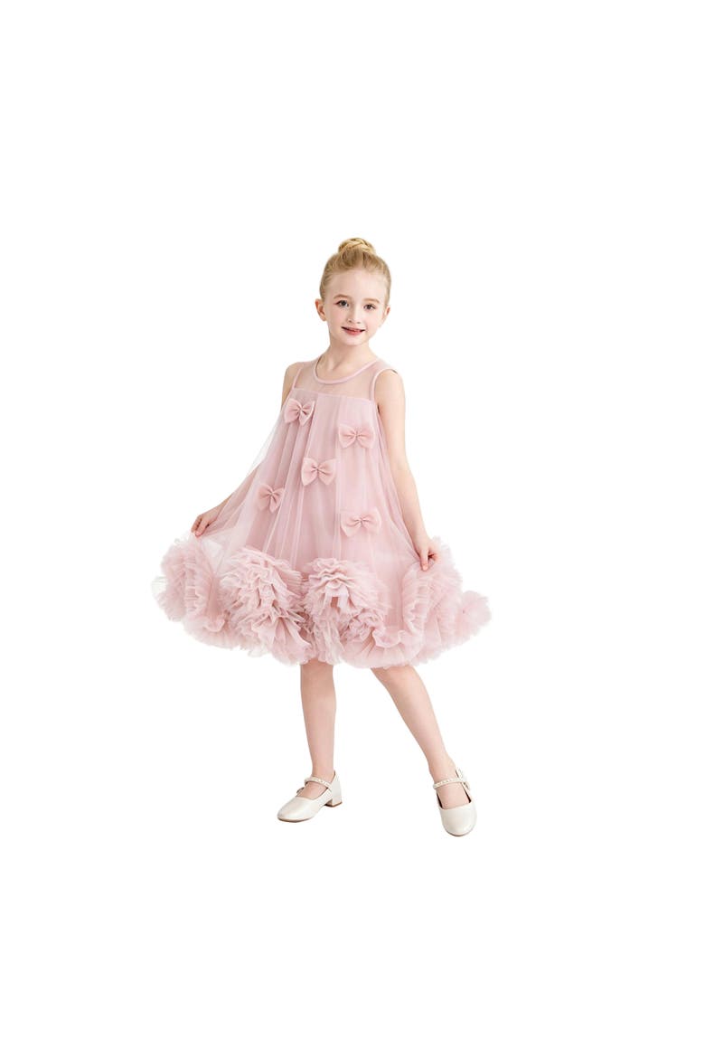 Mirielle Ribbon Bow Dress, Alternate, color, Pink