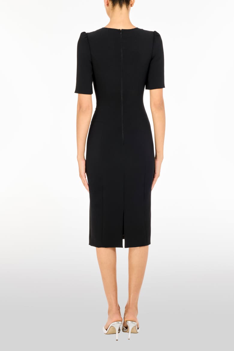 Roma Midi Dress, Alternate, color, Liquorice