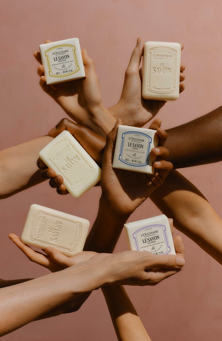 L'Occitane Le Savon Shea Lavender Extra-Gentle Body Soap, Alternate, color, 