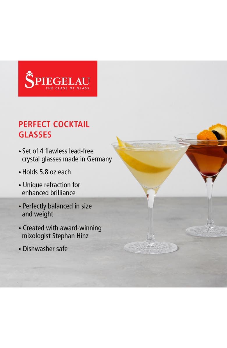 SPIEGELAU Perfect Cocktail Glass Set of 4, Alternate, color, Clear