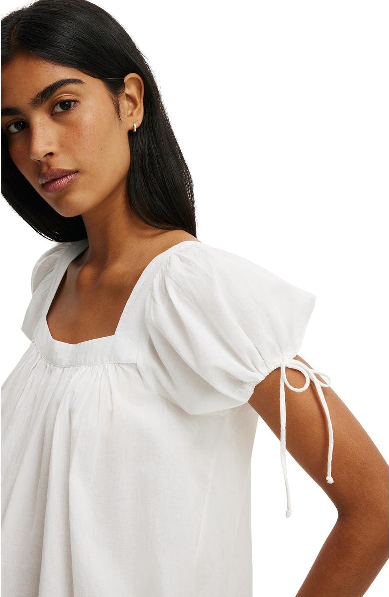 Cotton On Women's Eliza Babydoll Tunic Top, Alternate, color, White