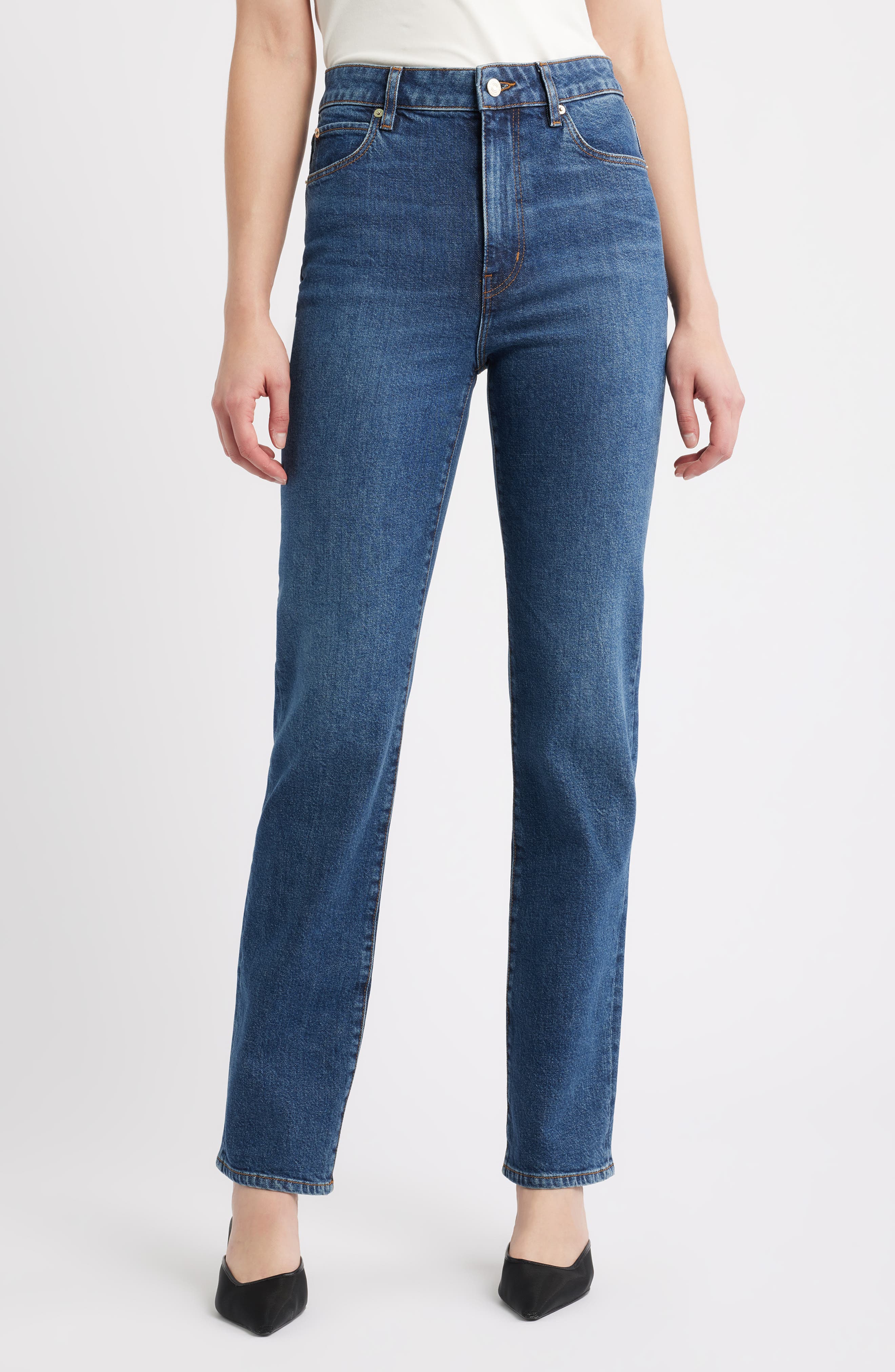 FRAME The Ruler High Waist Straight Leg Jeans
