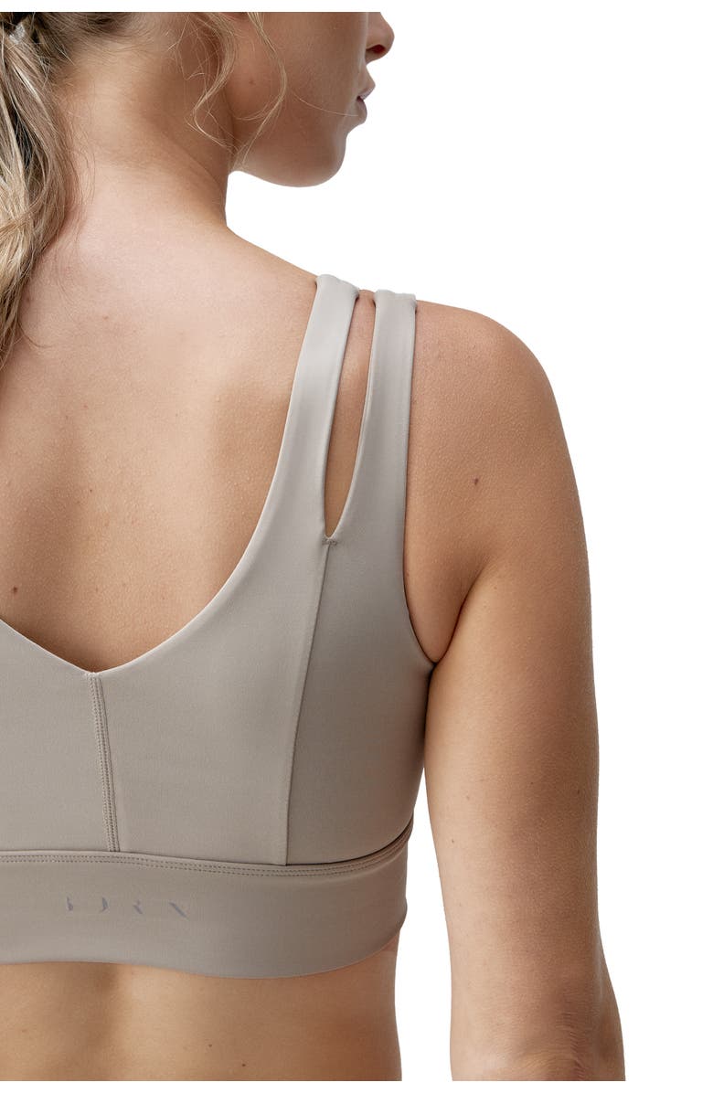 Born Living Yoga Maan Medium Support Performance Sport Top, Alternate, color, Grain