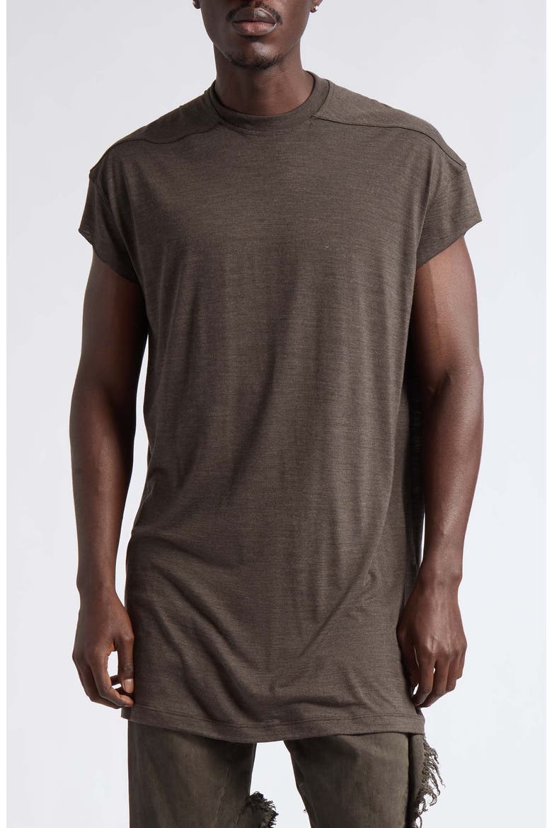 Jumbo Wool & Silk T-Shirt, Main, color, DARK DUST