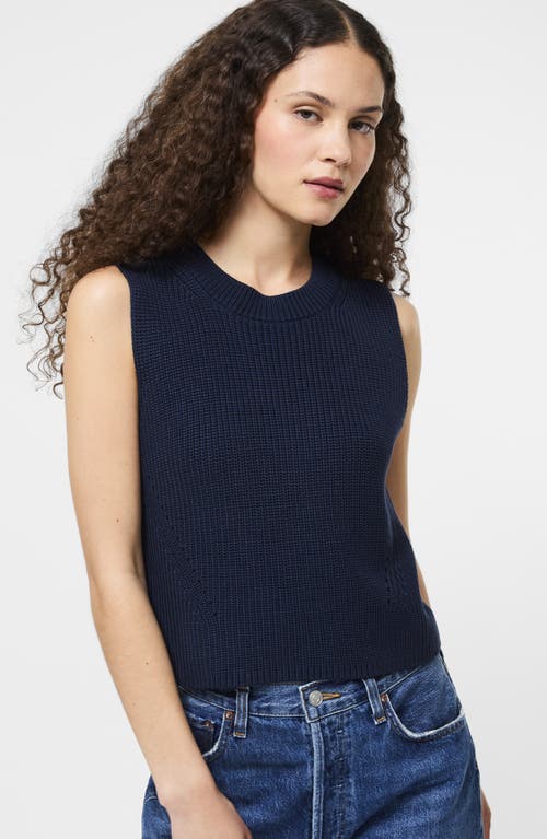 French Connection Mozart Crop Sweater Vest In Blue