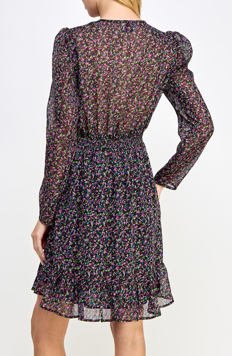 KOKO + MASON V-Neck Long Sleeve Minidress, Alternate, color, 