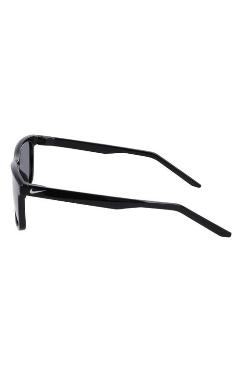 Nike Embar 56mm Polarized Square Sunglasses In Black
