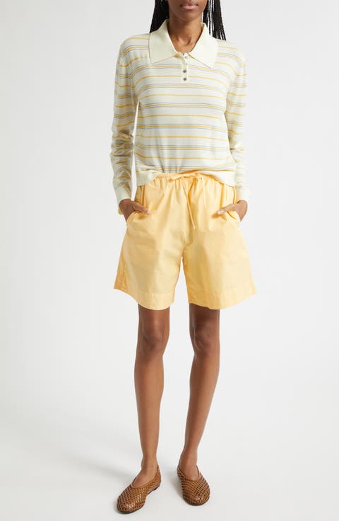 Kyoto Drawstring Waist Cotton Shorts