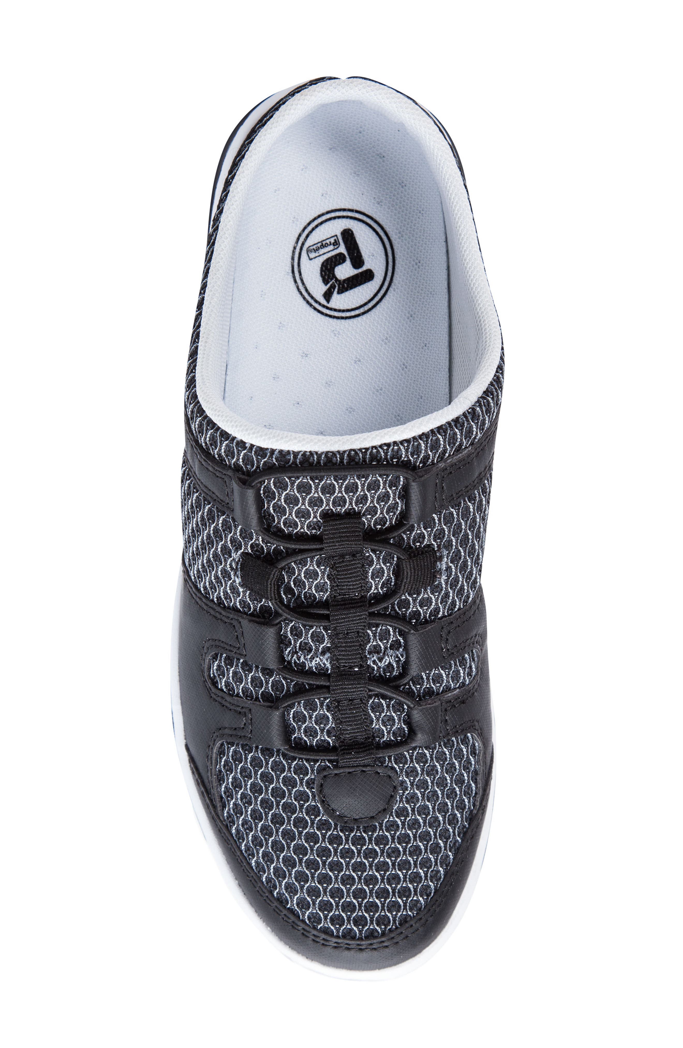 Propét Travelactiv Mesh Slide Sneaker, Alternate, color, Black Fabric