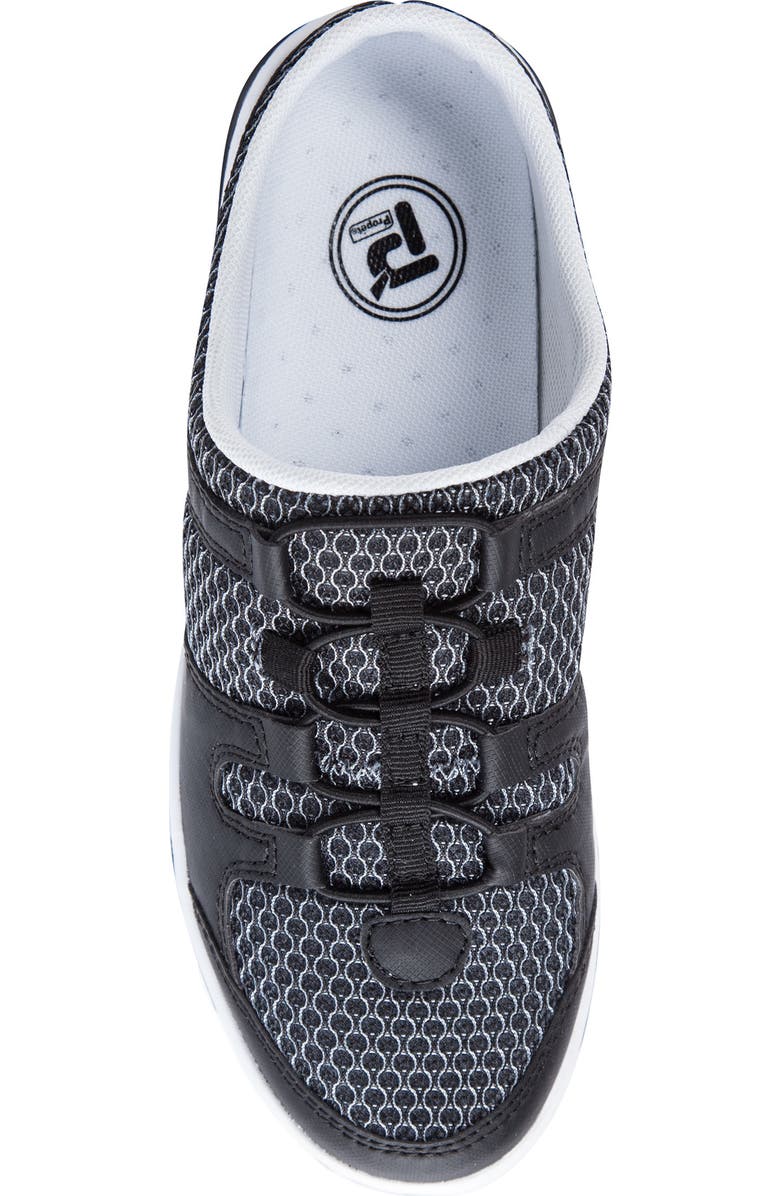 Propét Travelactiv Mesh Slide Sneaker, Alternate, color, Black Fabric