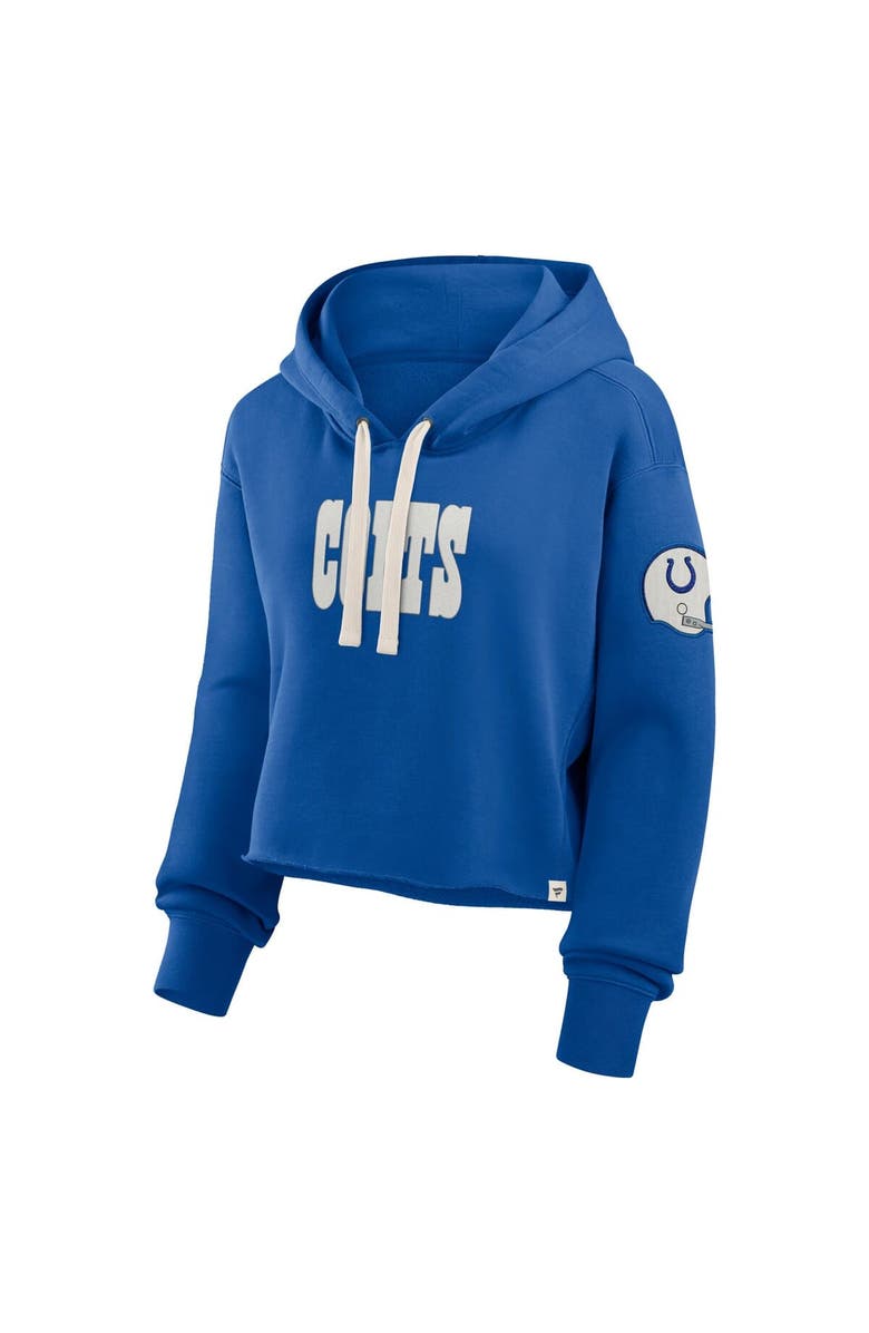 FANATICS Women's Fanatics Royal Indianapolis Colts Oversized Hometown Heritage Cropped Hoodie, Alternate, color, Royal