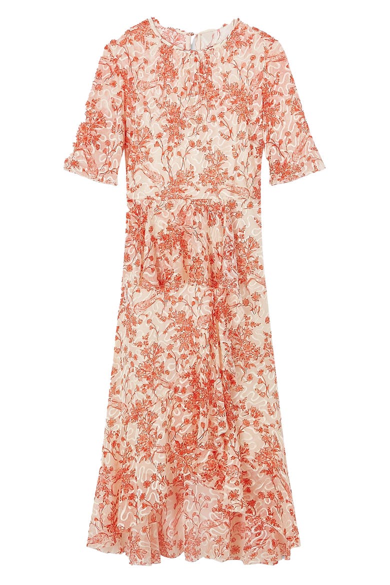 Thea Toile A-Line Dress, Alternate, color, IVORY/ RED