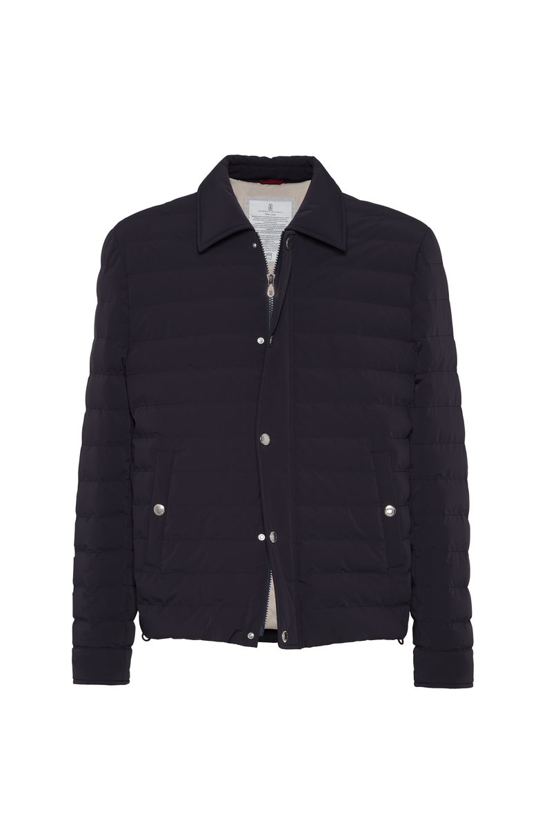 Brunello Cucinelli Taffeta down jacket, Main, color, Navy Blue