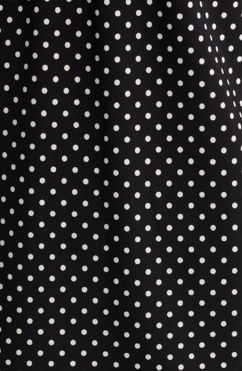 Anne Klein Polka Dot Pleat Neck Top, Alternate, color, 