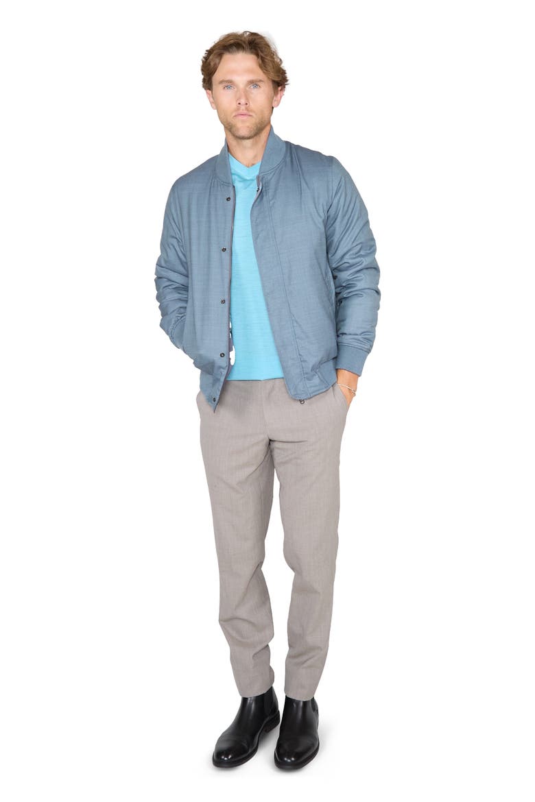 Jenkin Reversible Bomber Jacket, Alternate, color, Slate