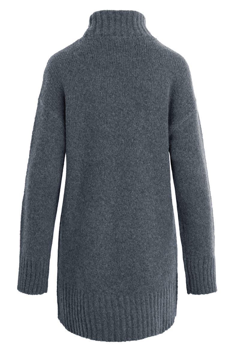 The St. James Long Sleeve Turtleneck Wool Blend Sweater Dress, Alternate, color, LONDON FOG