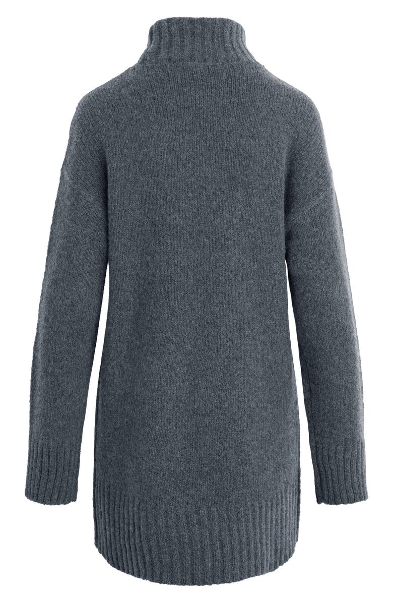 Favorite Daughter The St. James Long Sleeve Turtleneck Wool Blend Sweater Dress, Alternate, color, London Fog