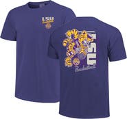 IMAGE ONE Men's Purple LSU Tigers Comfort Colors Mascot Dunk T-Shirt