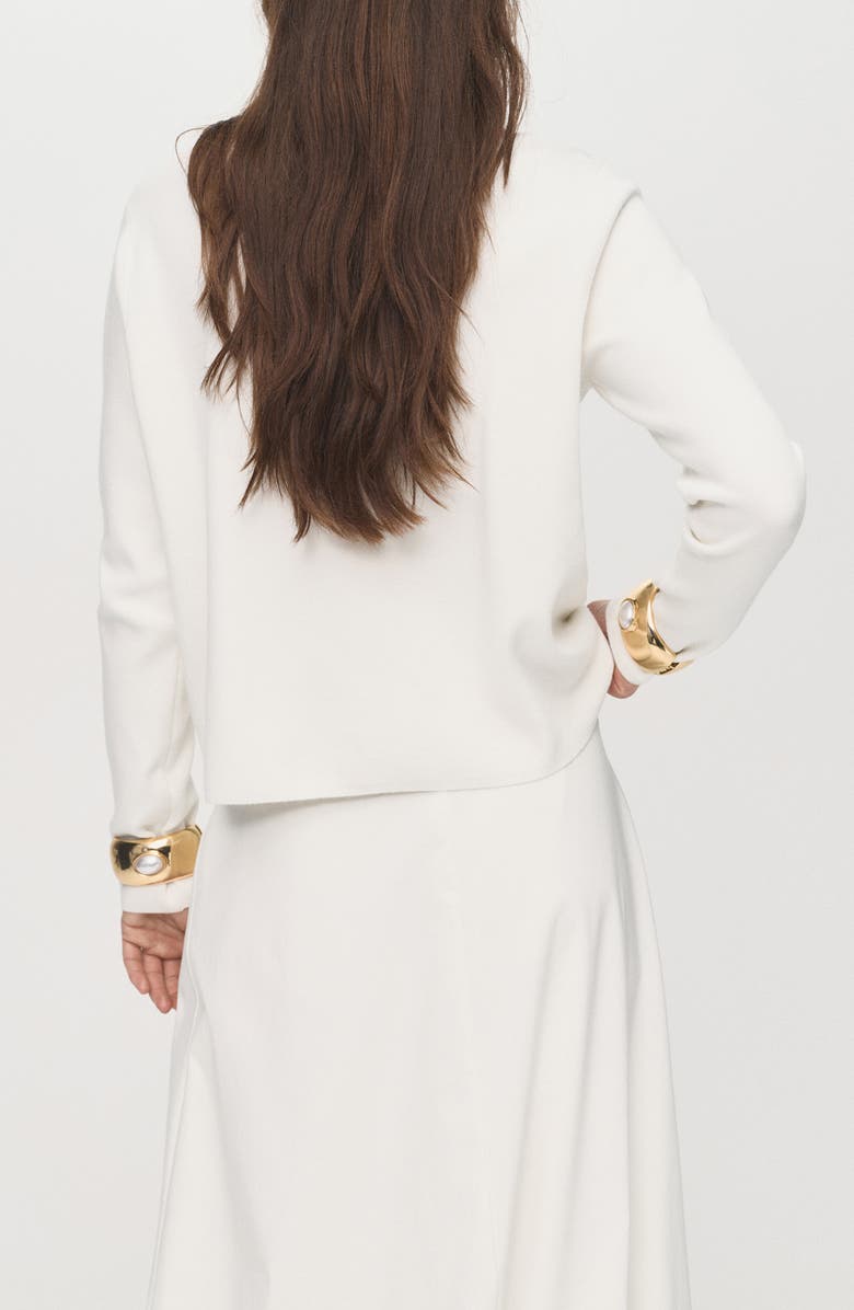 MANGO Funnel Neck Sweater, Alternate, color, Ecru