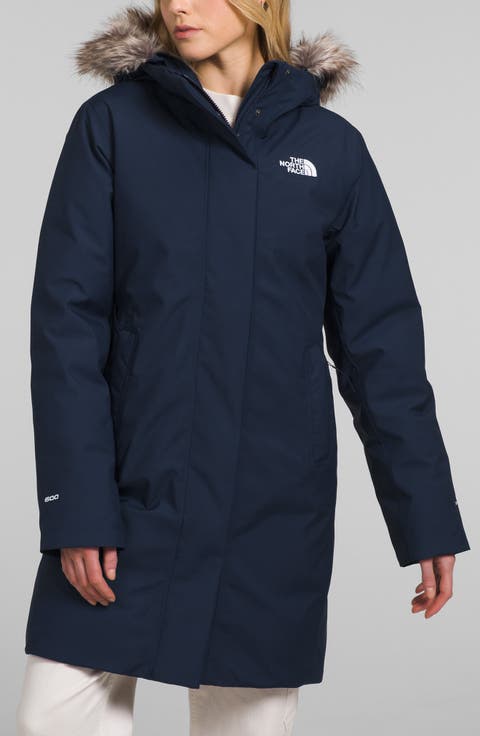Arctic Waterproof 600-Fill-Power Down Parka with Faux Fur Trim