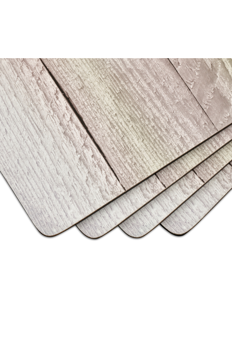 Driftwood Set of 4 Cork Back Placemats, Alternate, color, Driftwood