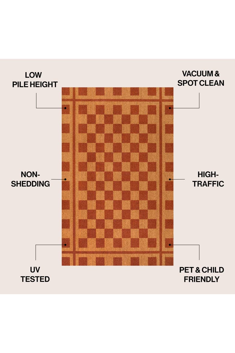 Peater Classic Casual Commerical Natural Coir Indoor/Outdoor Mat, Alternate, color, Natural Red