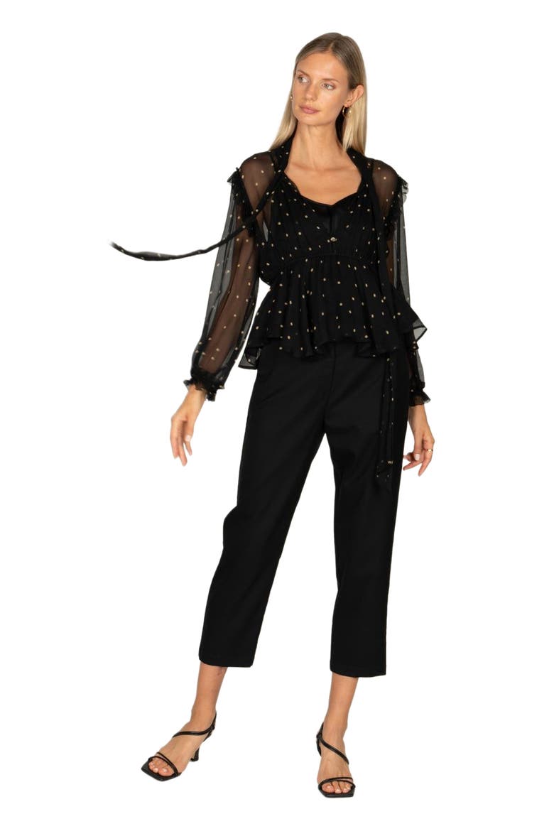 Avelina Blouse, Main, color, BLACK POLKA DOT