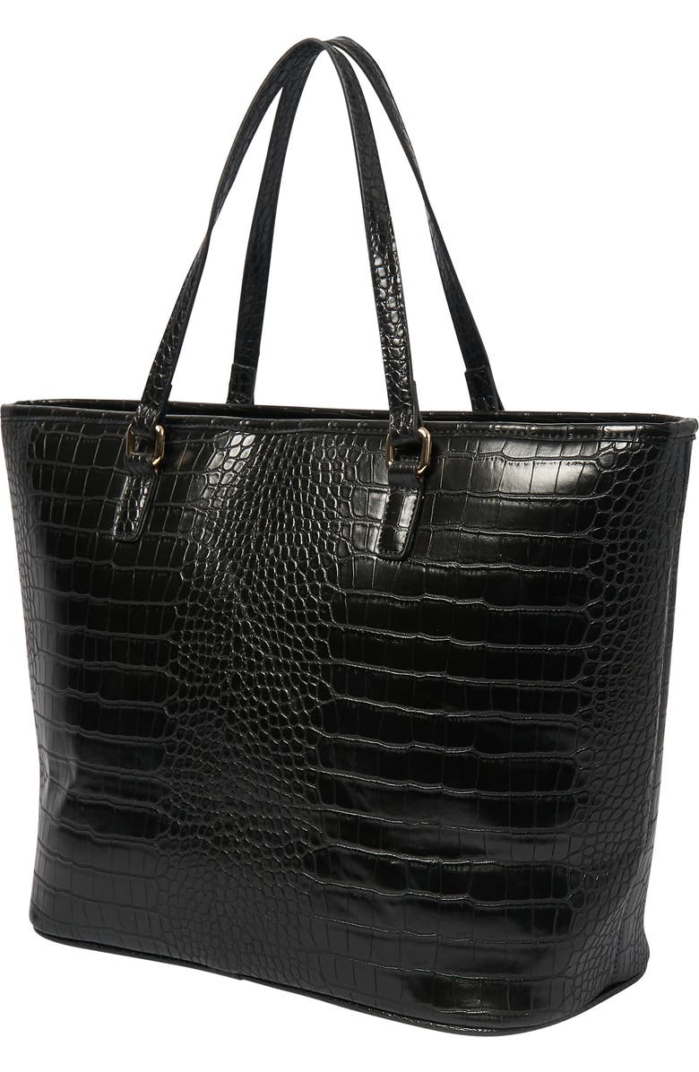 Urban Originals Croc Embossed Vegan Leather Tote, Alternate, color,