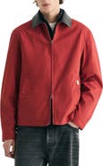 Scalpers Bomber Jacket With Contrast Collar