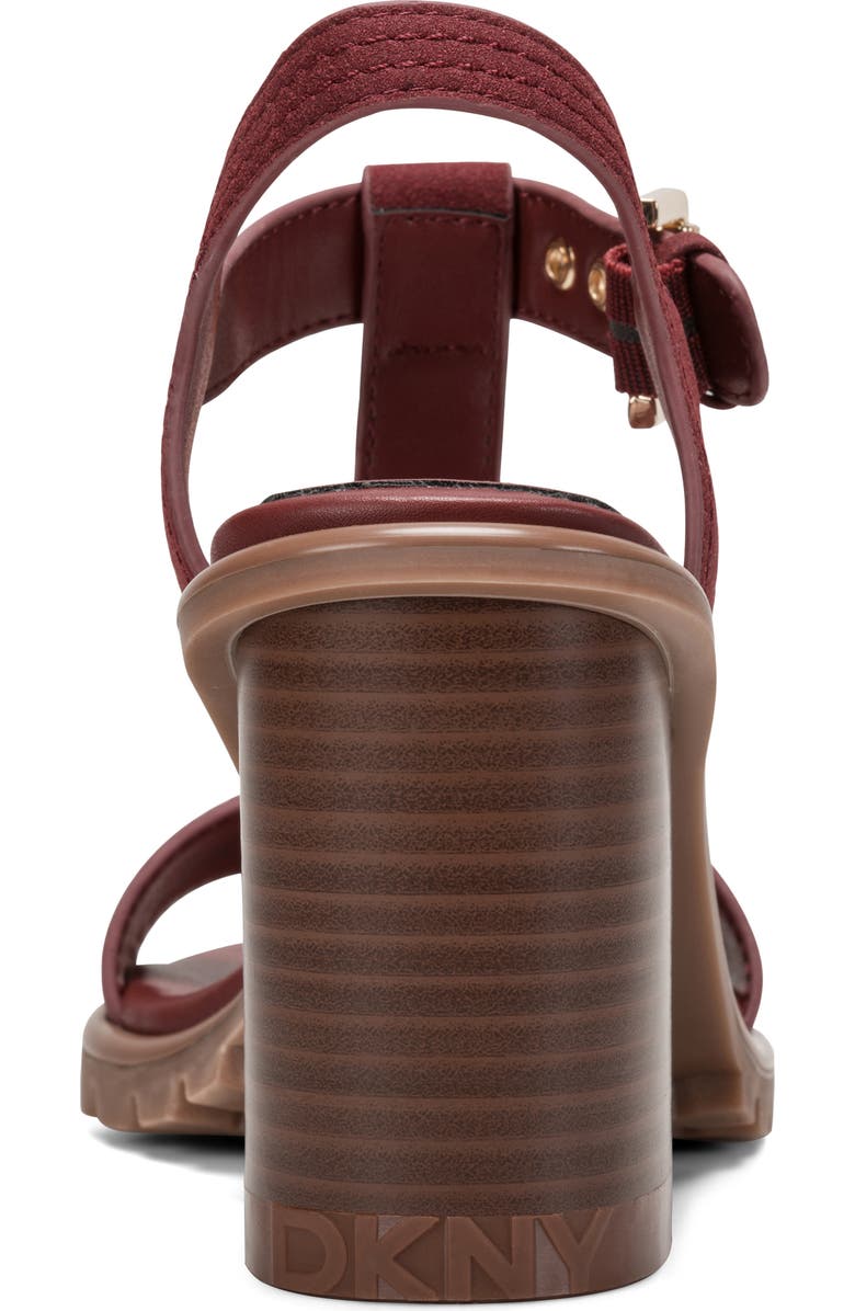 DKNY Marg Ankle Strap Sandal, Alternate, color, Brick