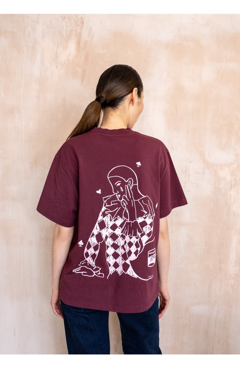 TBCo Cotton Graphic T-Shirt, Alternate, color, Harlequin Burgundy