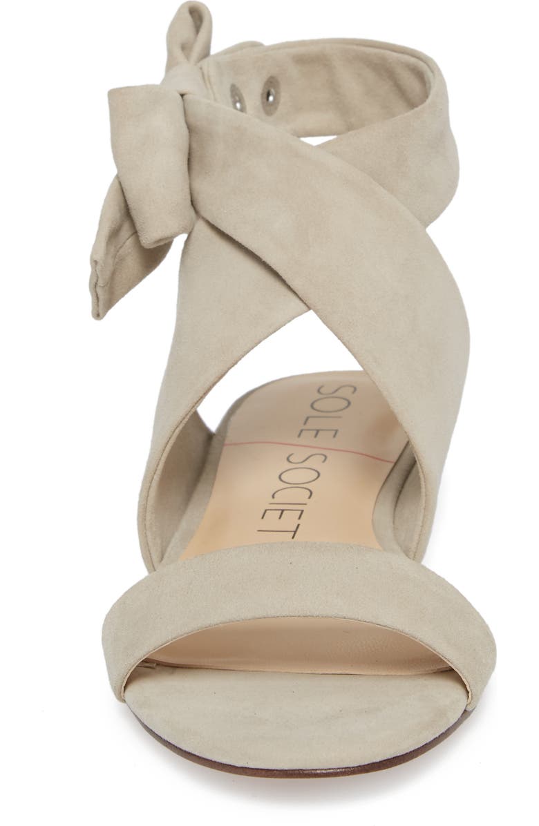 Sole Society Calynda Bow Ankle Wrap Sandal, Alternate, color,