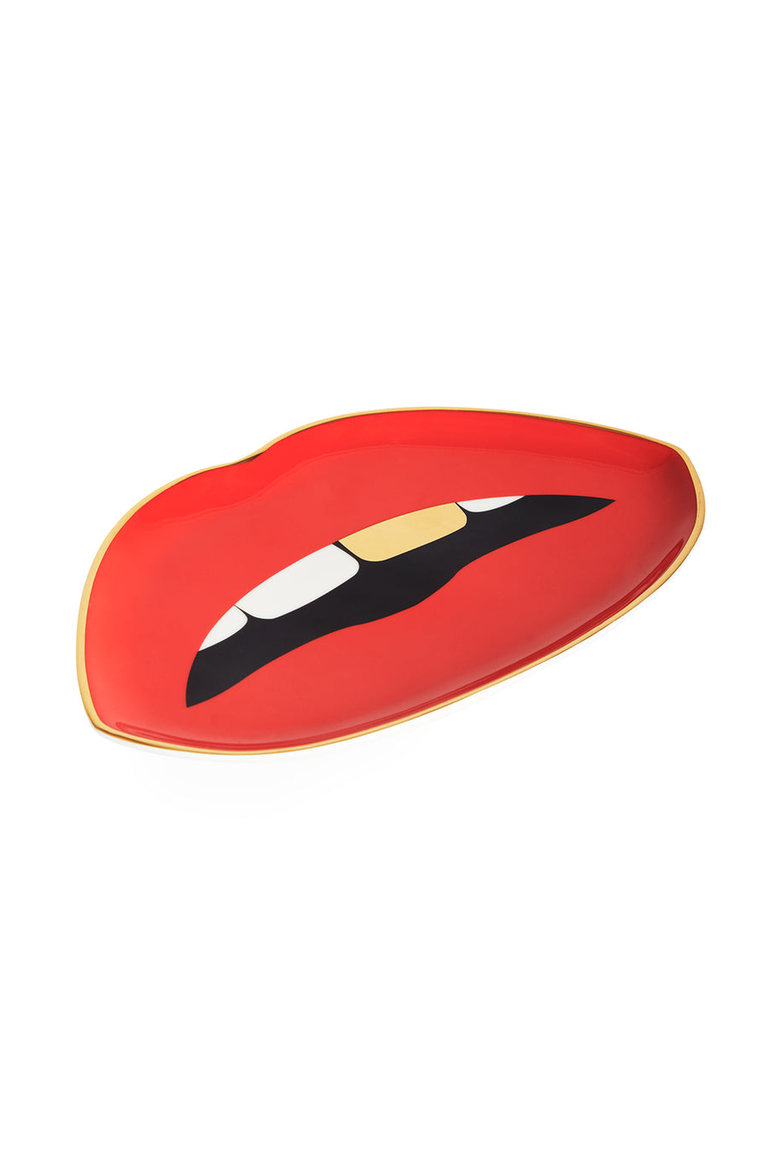 Lips Trinket Tray, Alternate, color, Red